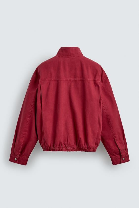 Vintage Metal Buckle Cropped Jacket
