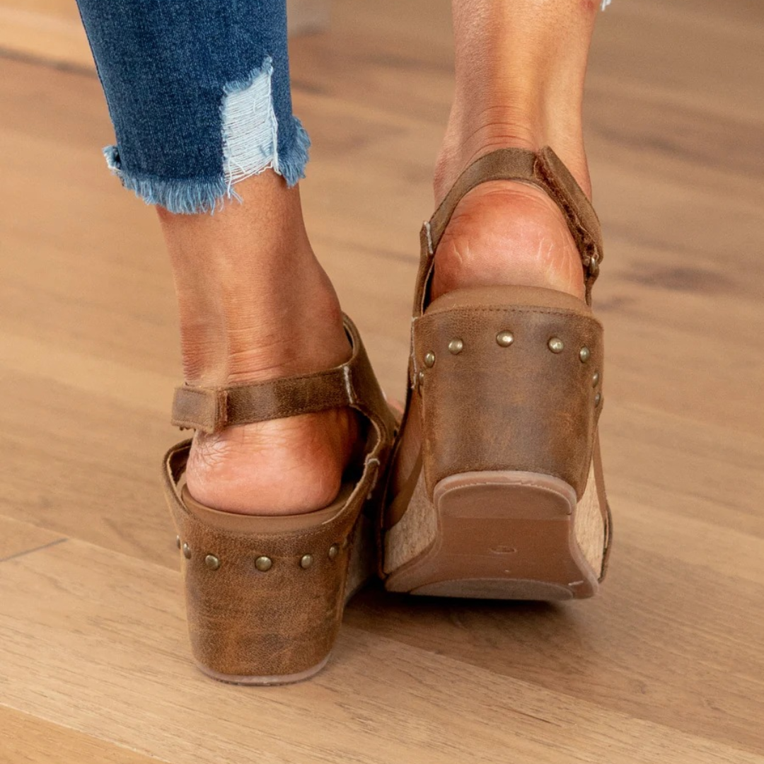Zenova™ Sandy | Wedge-sandaler i mocka