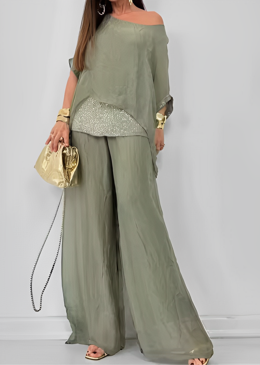 Zenova™ Rita |Flowing Set - Blus och byxor