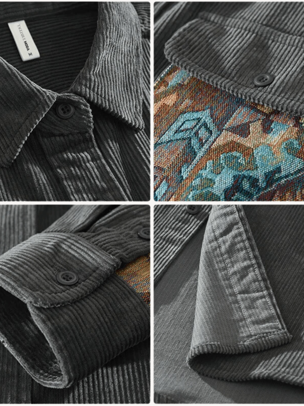 Zenova™ Oslo |Corduroy skjorta jacka