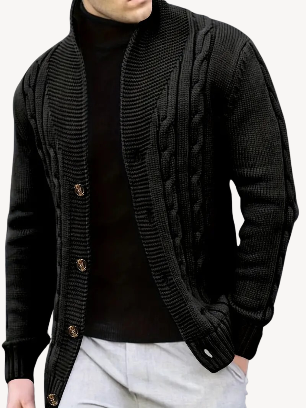 Zenova™ Lorne | Ribbad Sjal Cardigan