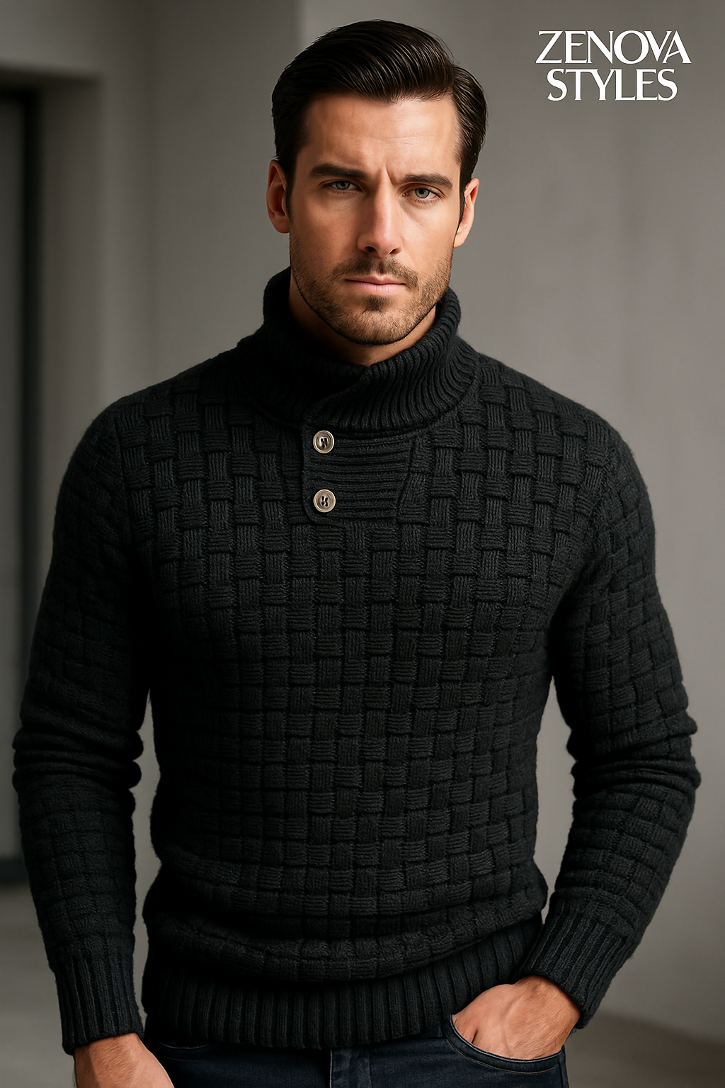 Zenova™ Dalton | Vävd stickad tröja