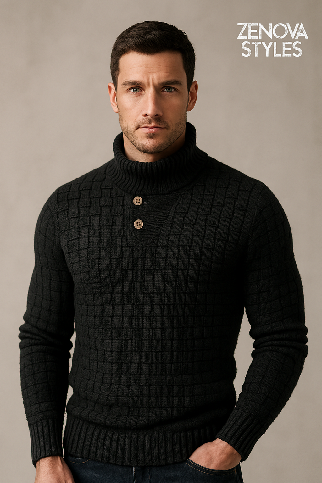 Zenova™ Dalton | Vävd stickad tröja