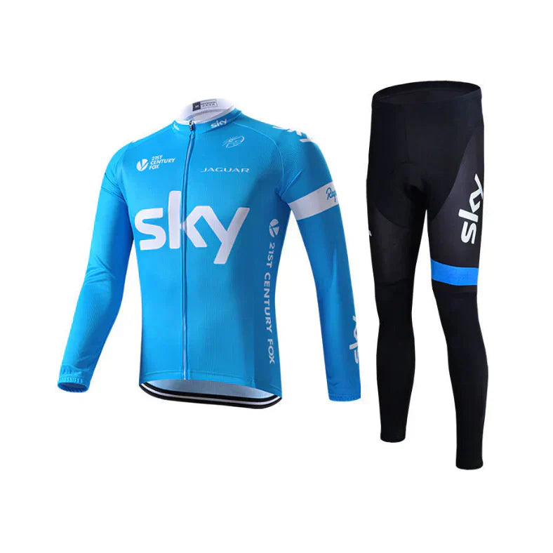 Professional cycling jersey with long sleeves