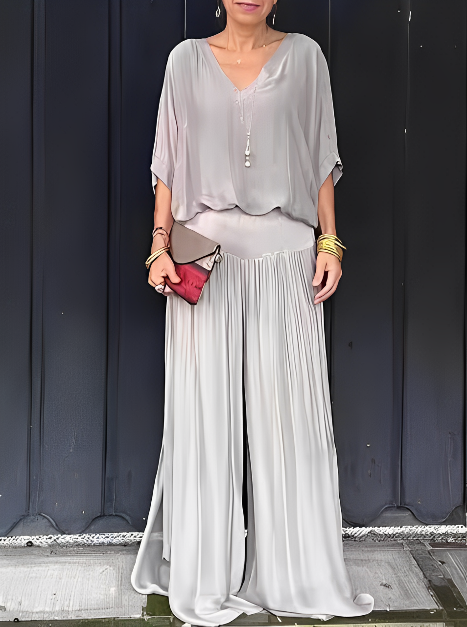 Zenova™ Sharah | Bohemisk jumpsuit i chiffong - V-hals