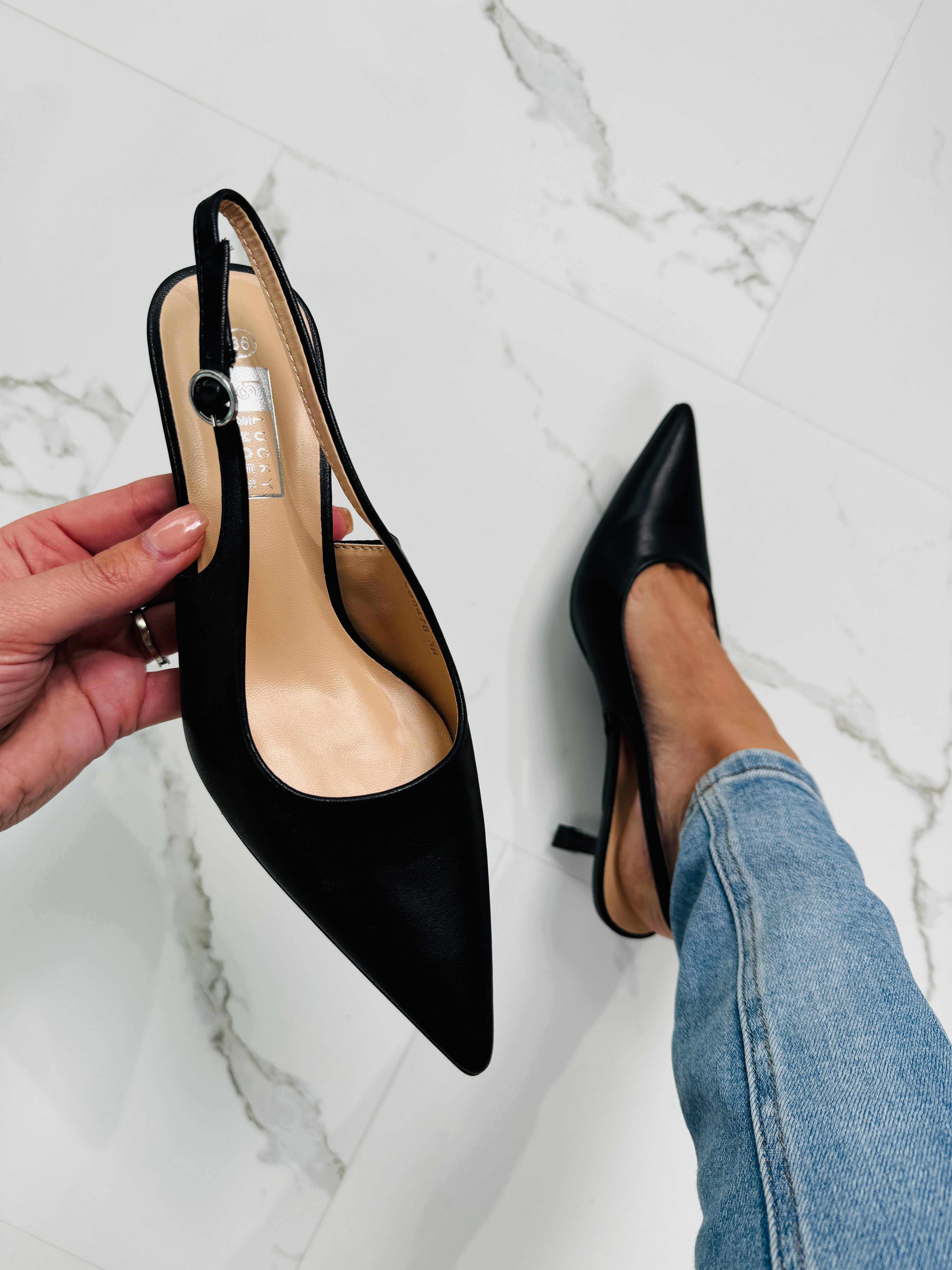 Zenova™ Freja | Date-Night Black Heels
