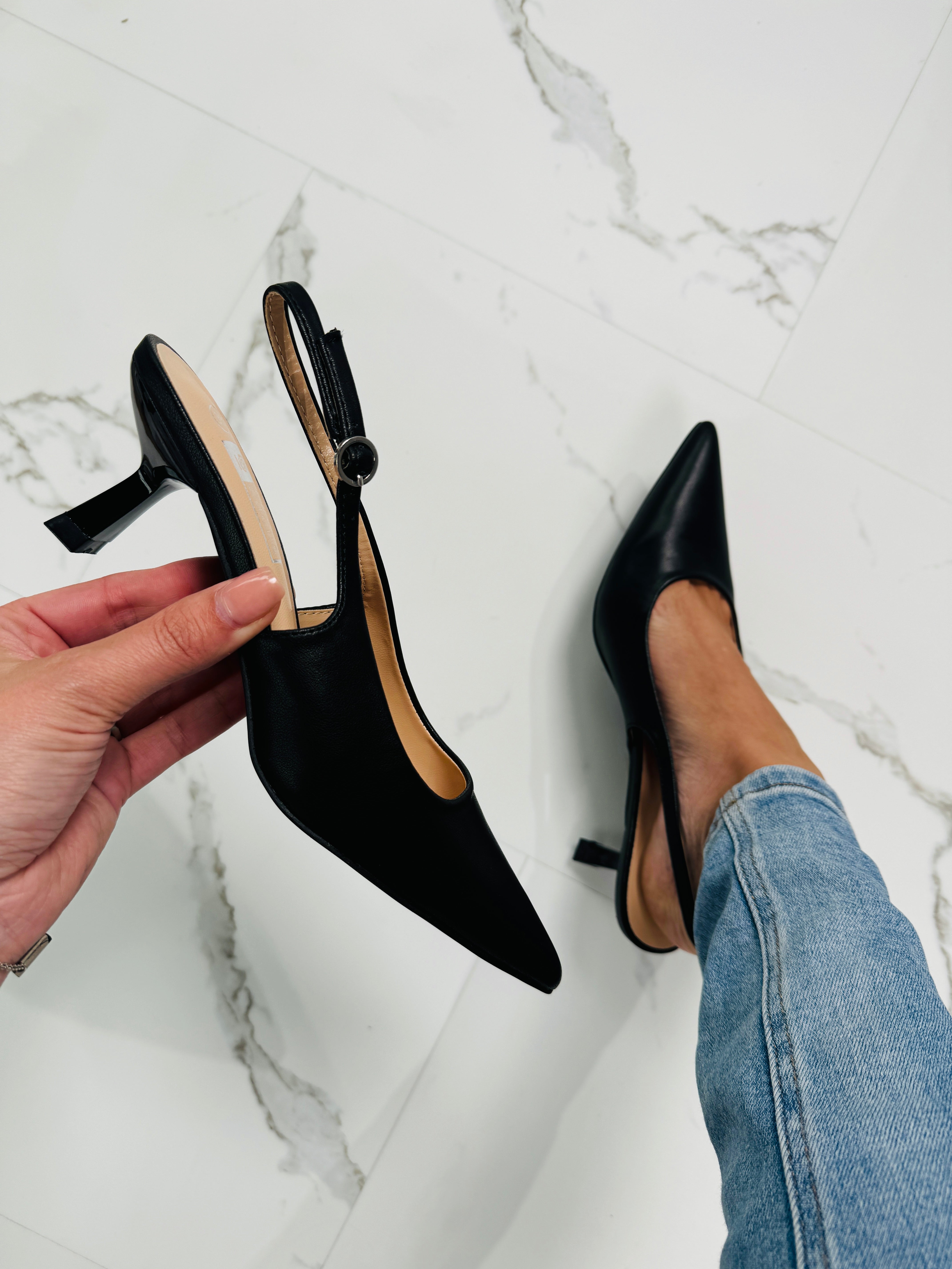 Zenova™ Freja | Date-Night Black Heels