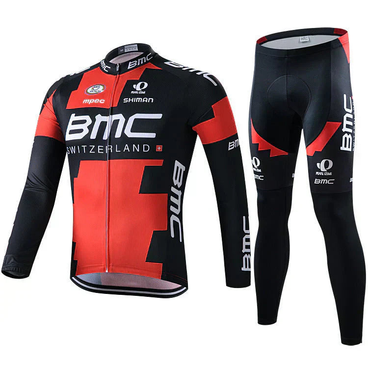 Professional cycling jersey with long sleeves