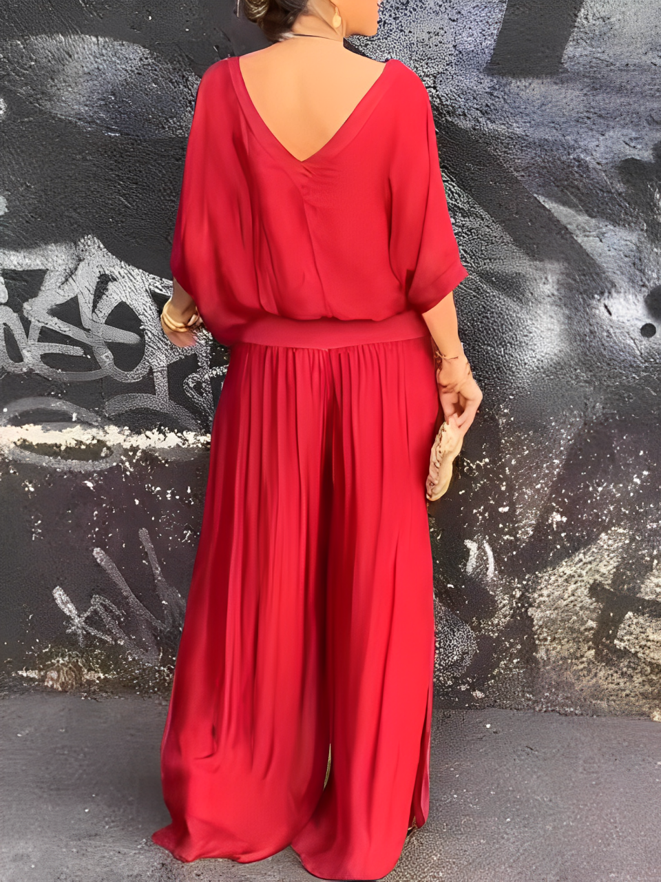 Zenova™ Sharah | Bohemisk jumpsuit i chiffong - V-hals