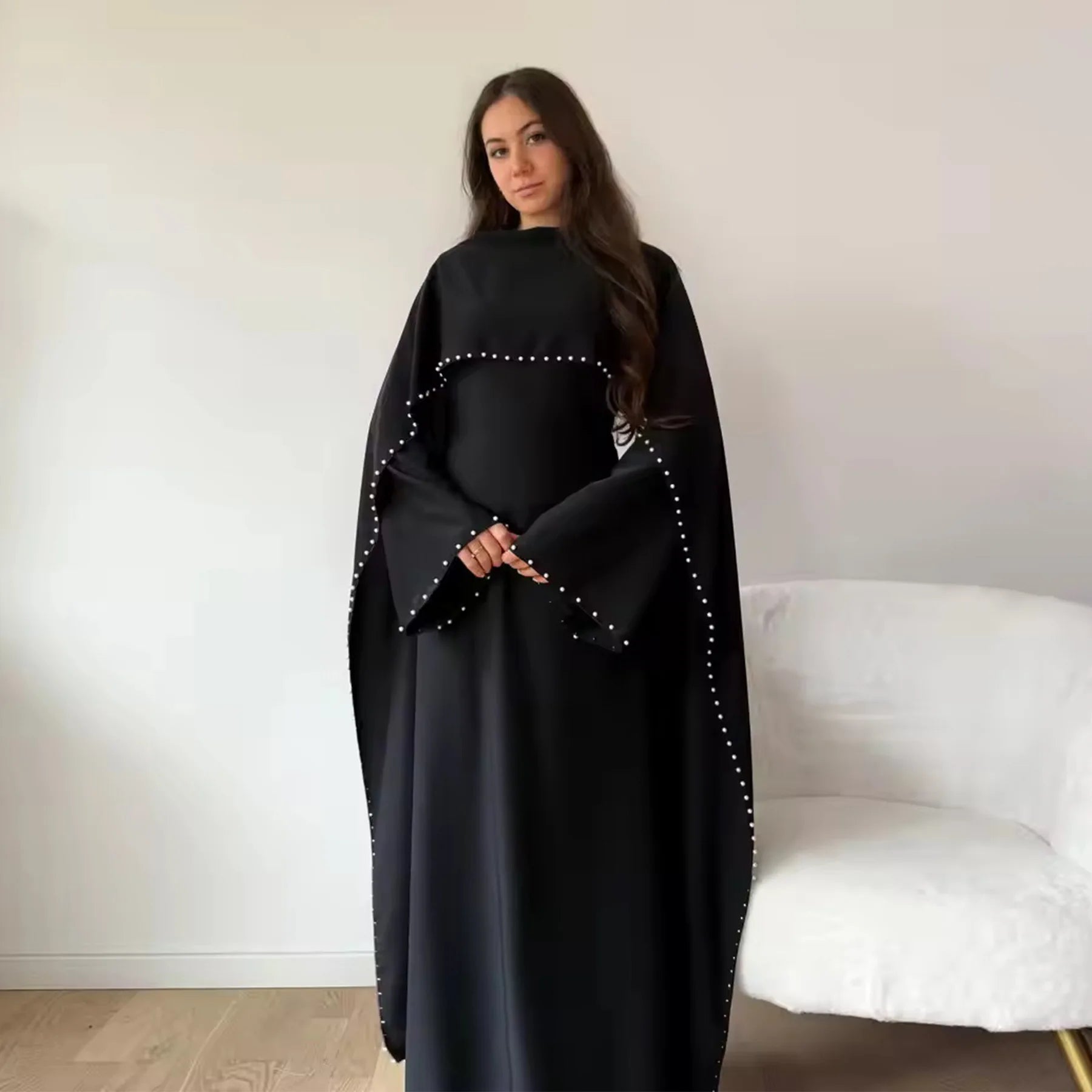 Abaya-vestito tunica con mantello Dubai Pearl