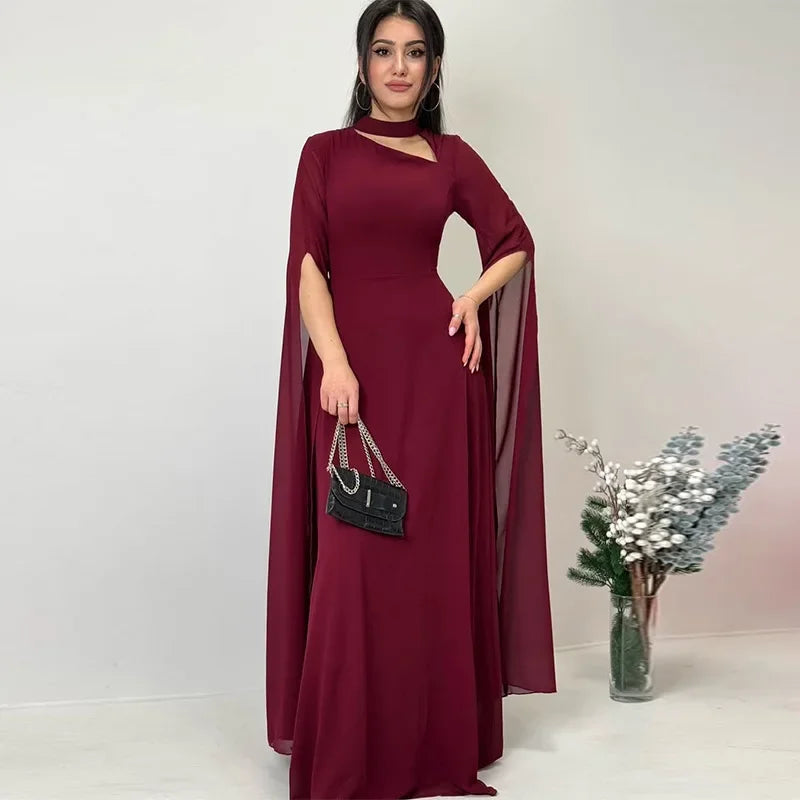 Abito a maniche lunghe sottile ed elegante