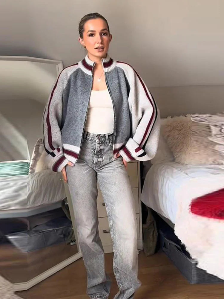 Cardigan in felpa con zip sul retro