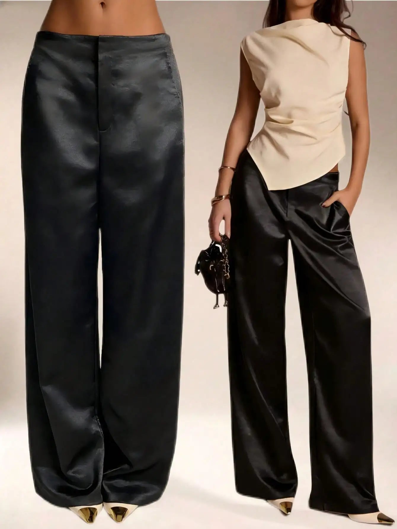 Satin Wide Leg Pants