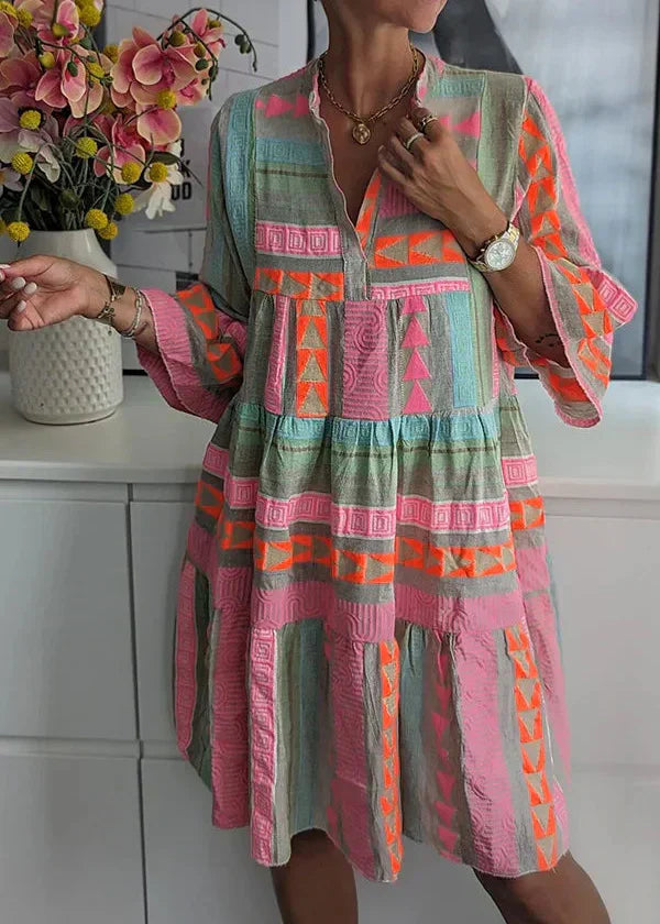 Avaline | Vestito estivo a strati con scollo a V