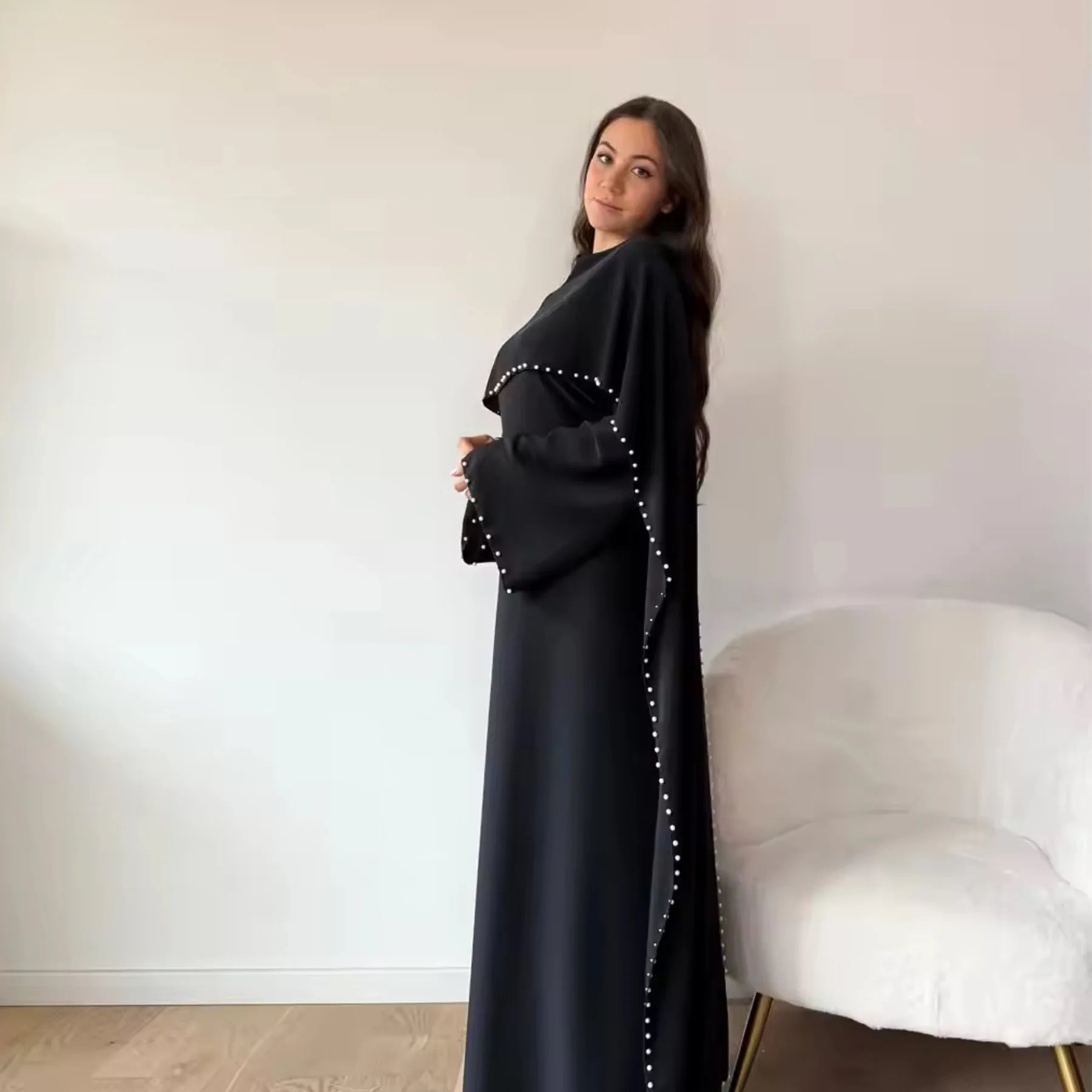 Abaya-vestito tunica con mantello Dubai Pearl