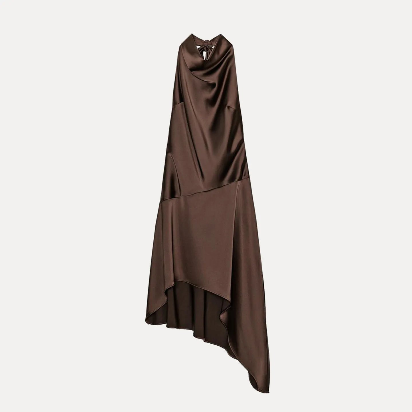 Vestito Corto Asimmetrico con Fiocco