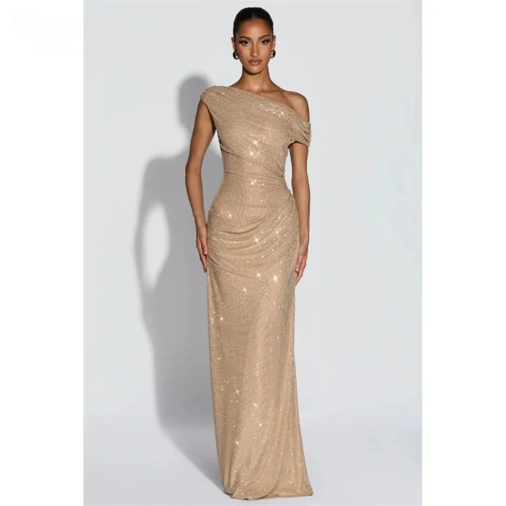 Luxury Champagne Evening Dress
