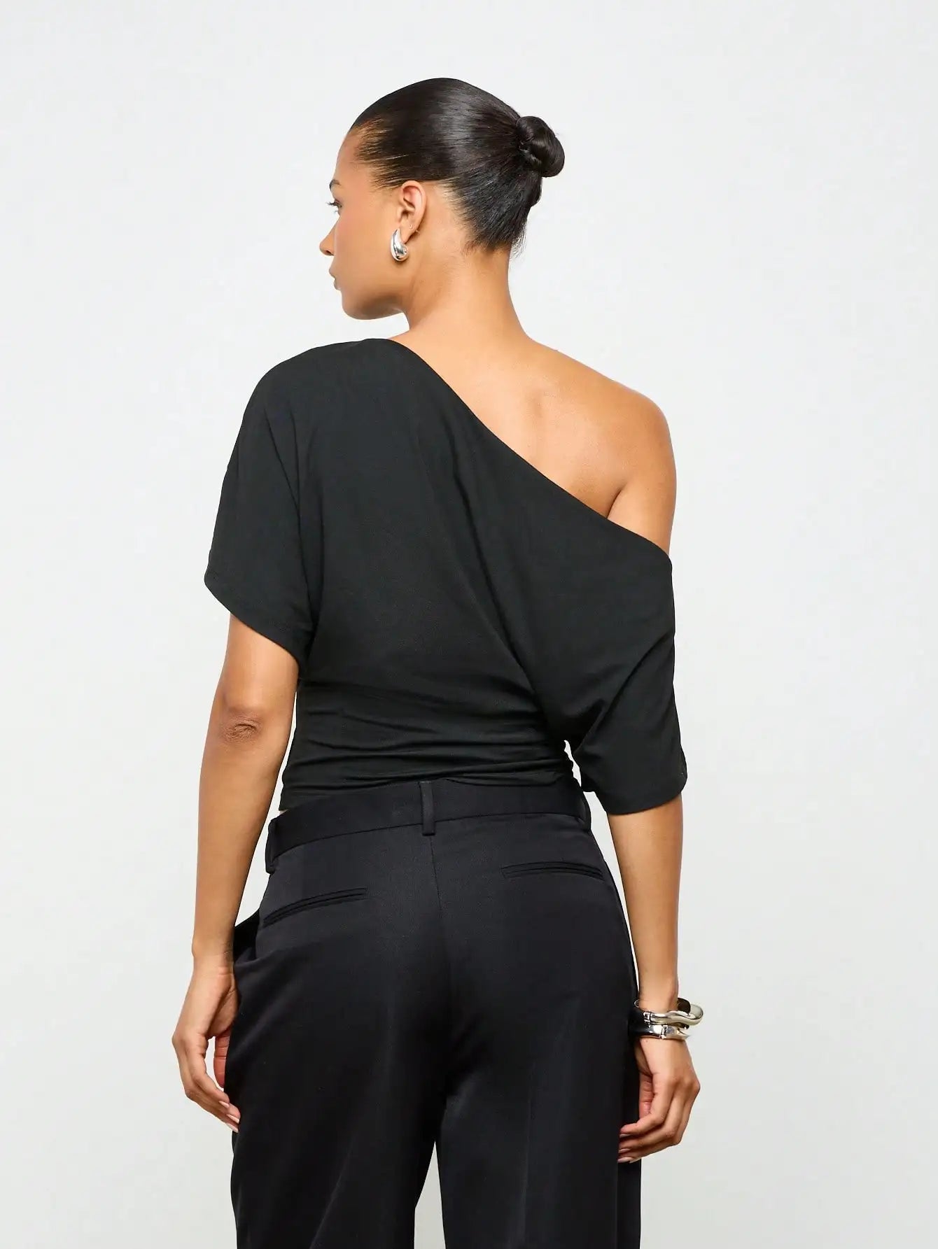 Asymmetrical Off-Shoulder Cropped Top