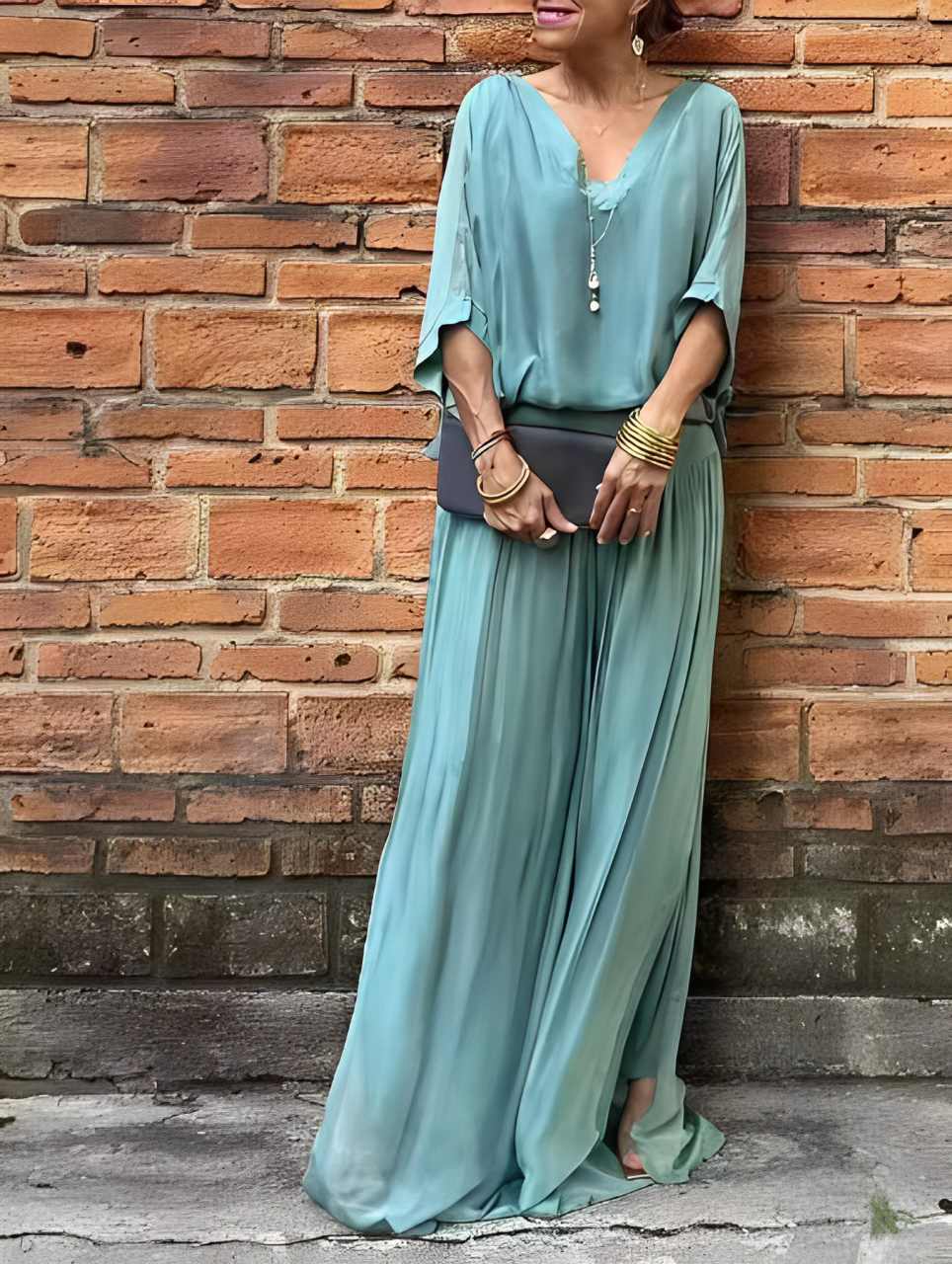 Zenova™ Sharah | Bohemisk jumpsuit i chiffong - V-hals