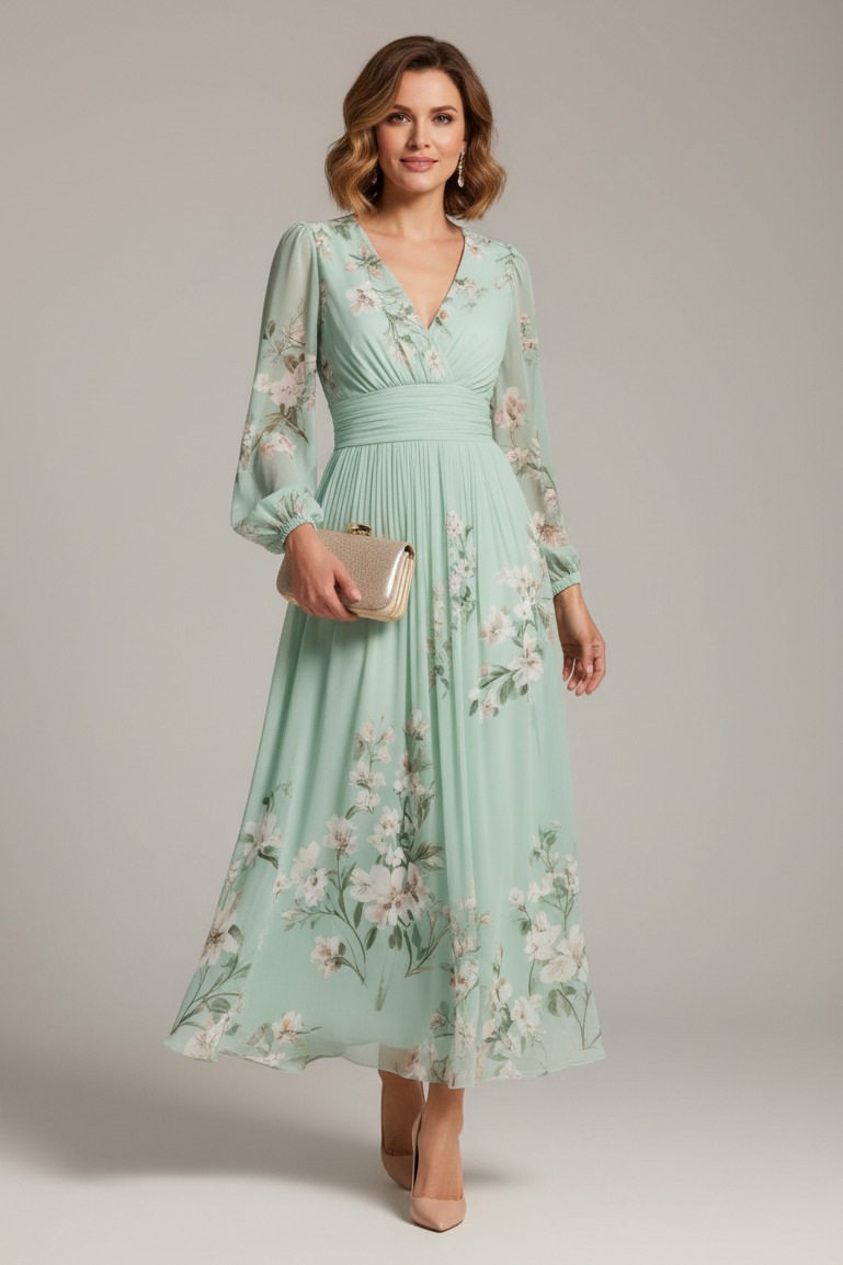 Prescela | Abito midi floreale