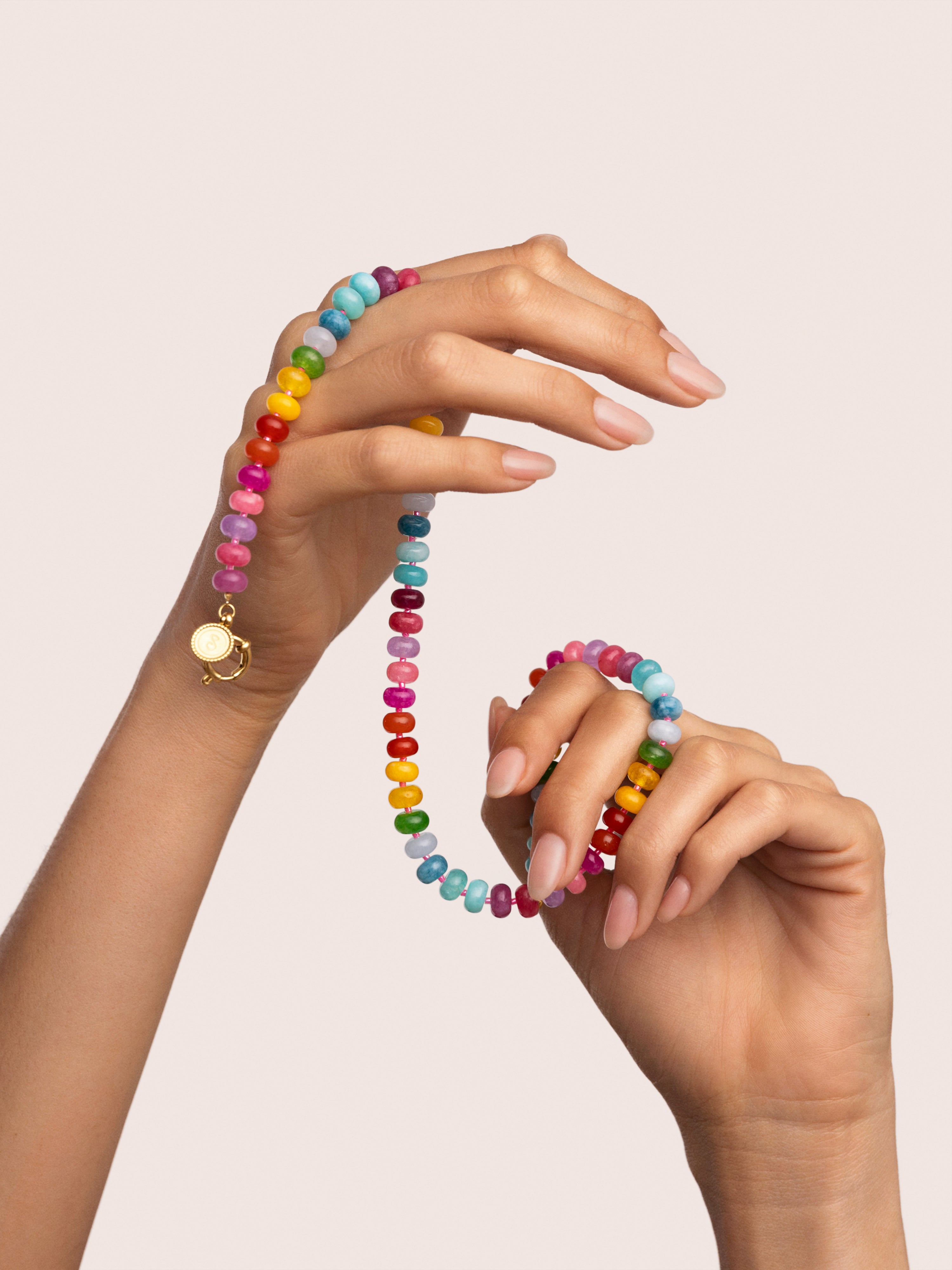 Bloom Stones rostfritt stål guldhalsband | Zenova™