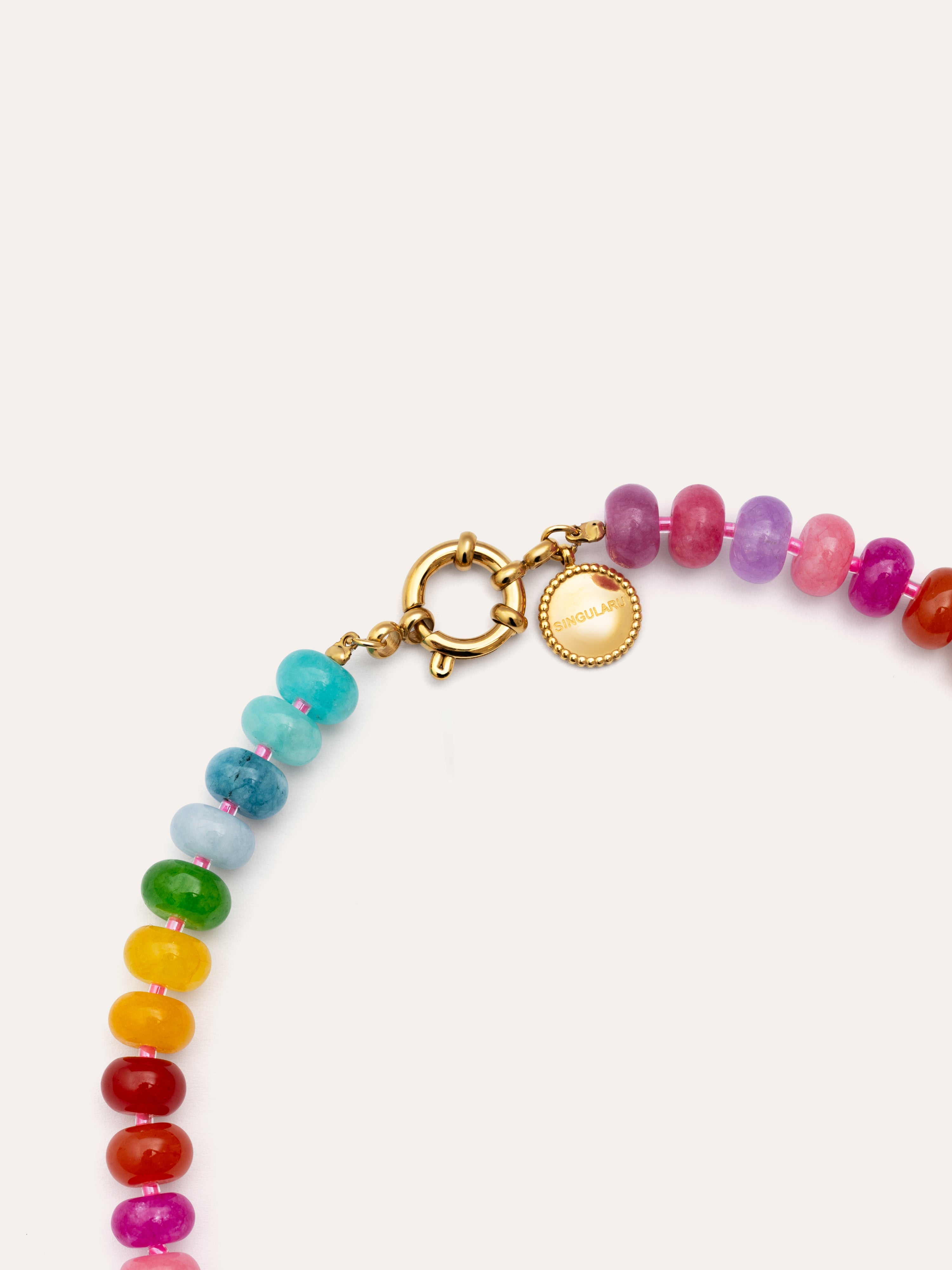 Bloom Stones rostfritt stål guldhalsband | Zenova™