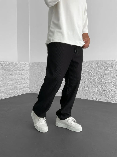 Zenova™ Sven | Essential Tapered Sweatpants med dragsko Grå