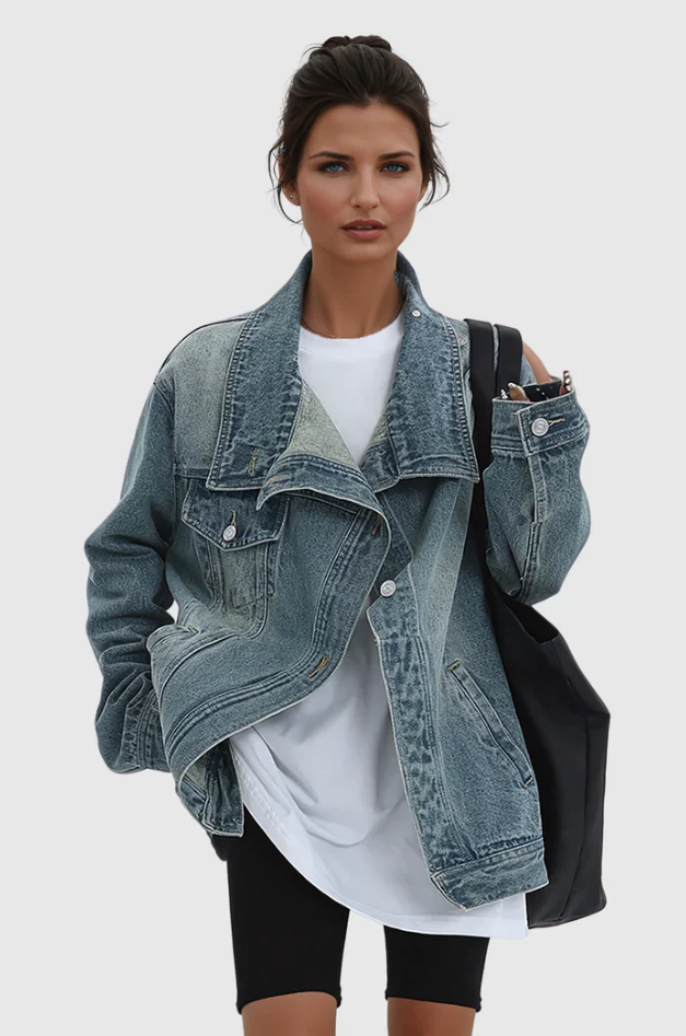 Zenova™ Yasmin | Konstnärlig denimjacka