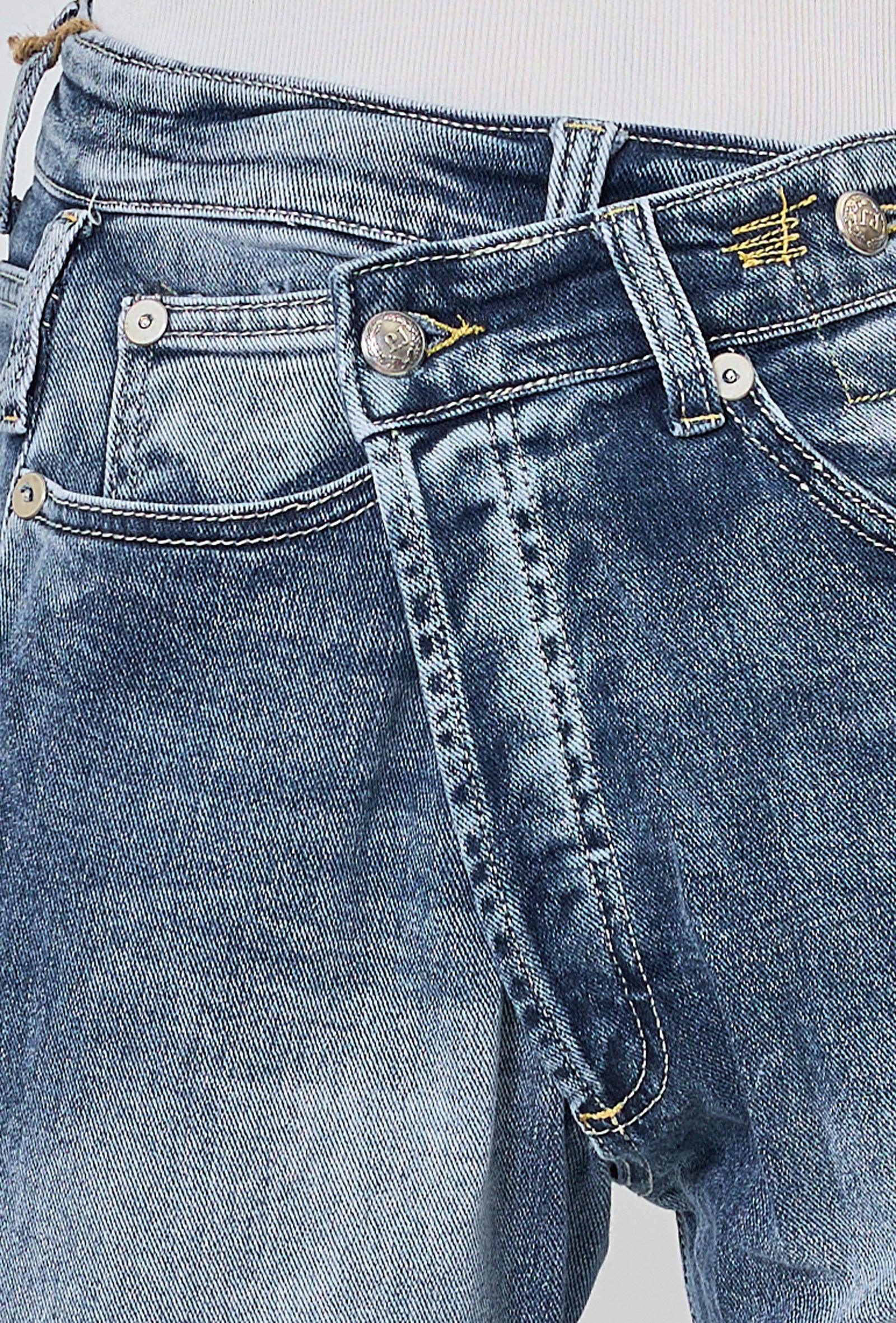 Zenova™ Seliana | Lösa jeans Asymmetrisk stängning