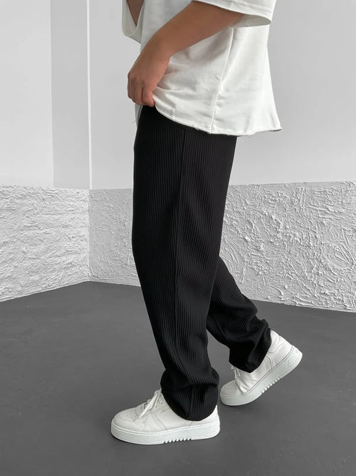 Zenova™ Sven | Essential Tapered Sweatpants med dragsko Grå
