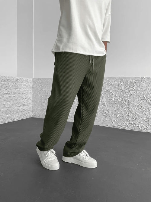 Zenova™ Sven | Essential Tapered Sweatpants med dragsko Grå