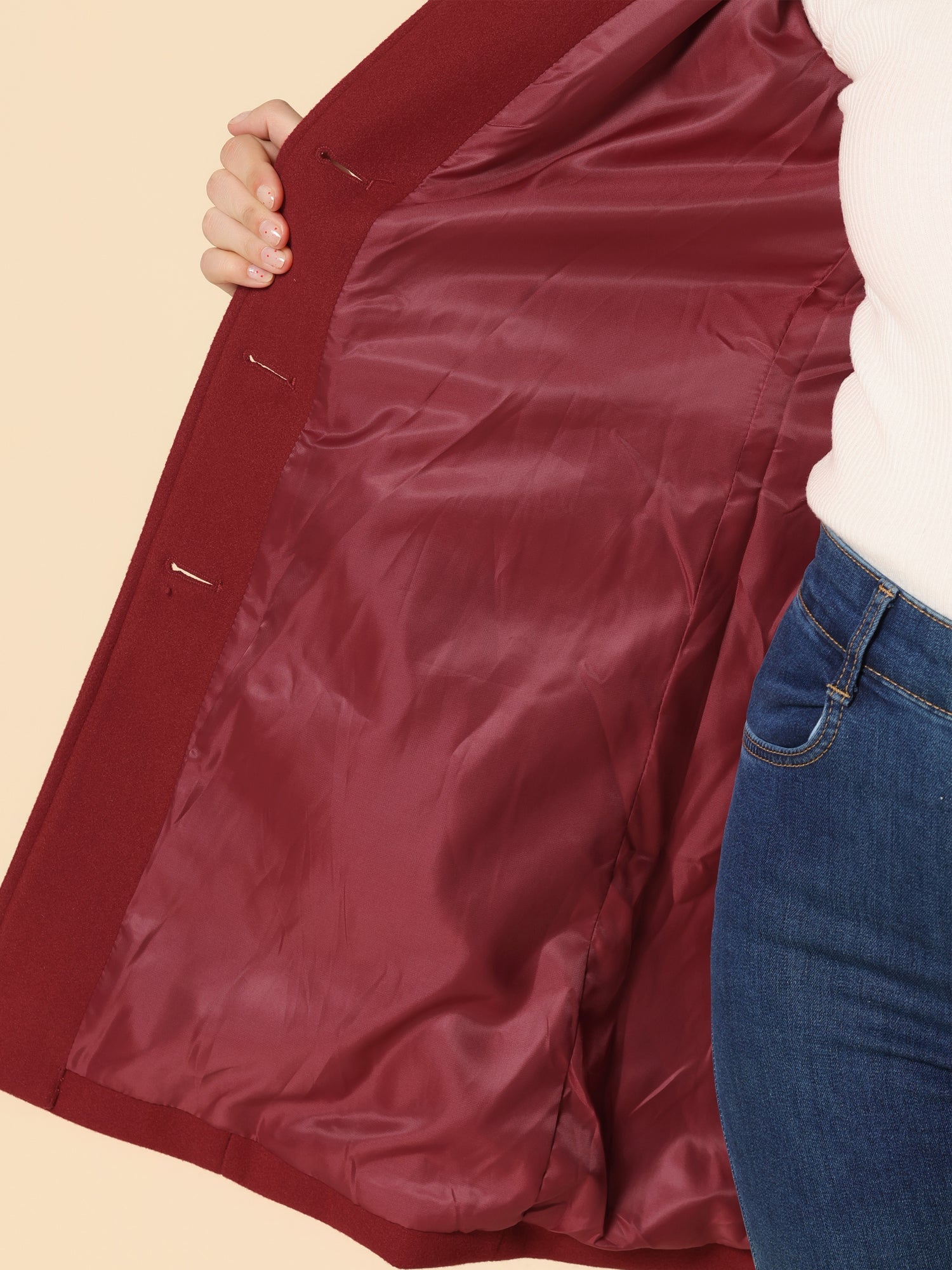 Zenova™ Bridgette| Cappotto Invernale da Donna con Bottoni