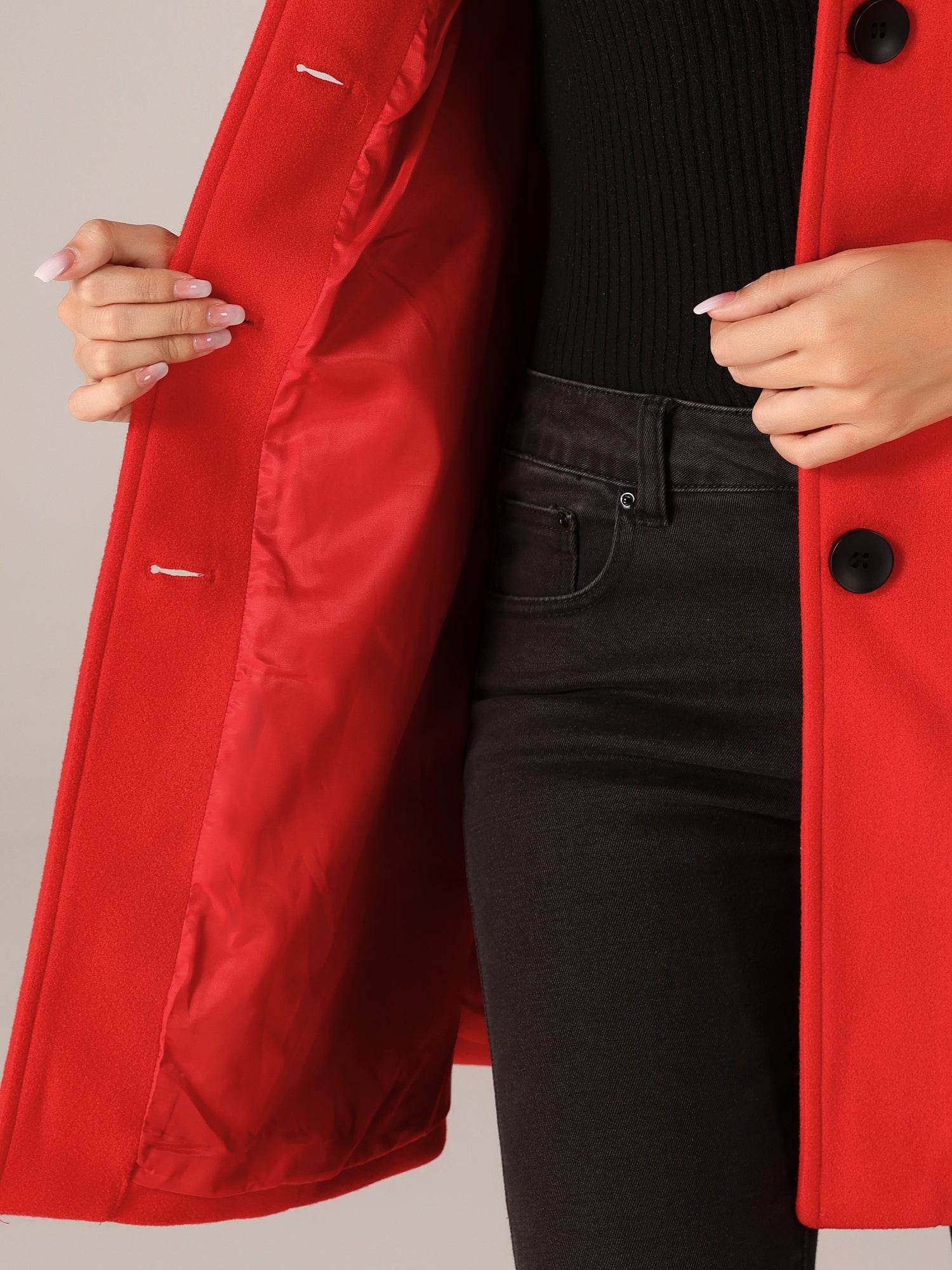 Zenova™ Bridgette| Cappotto Invernale da Donna con Bottoni