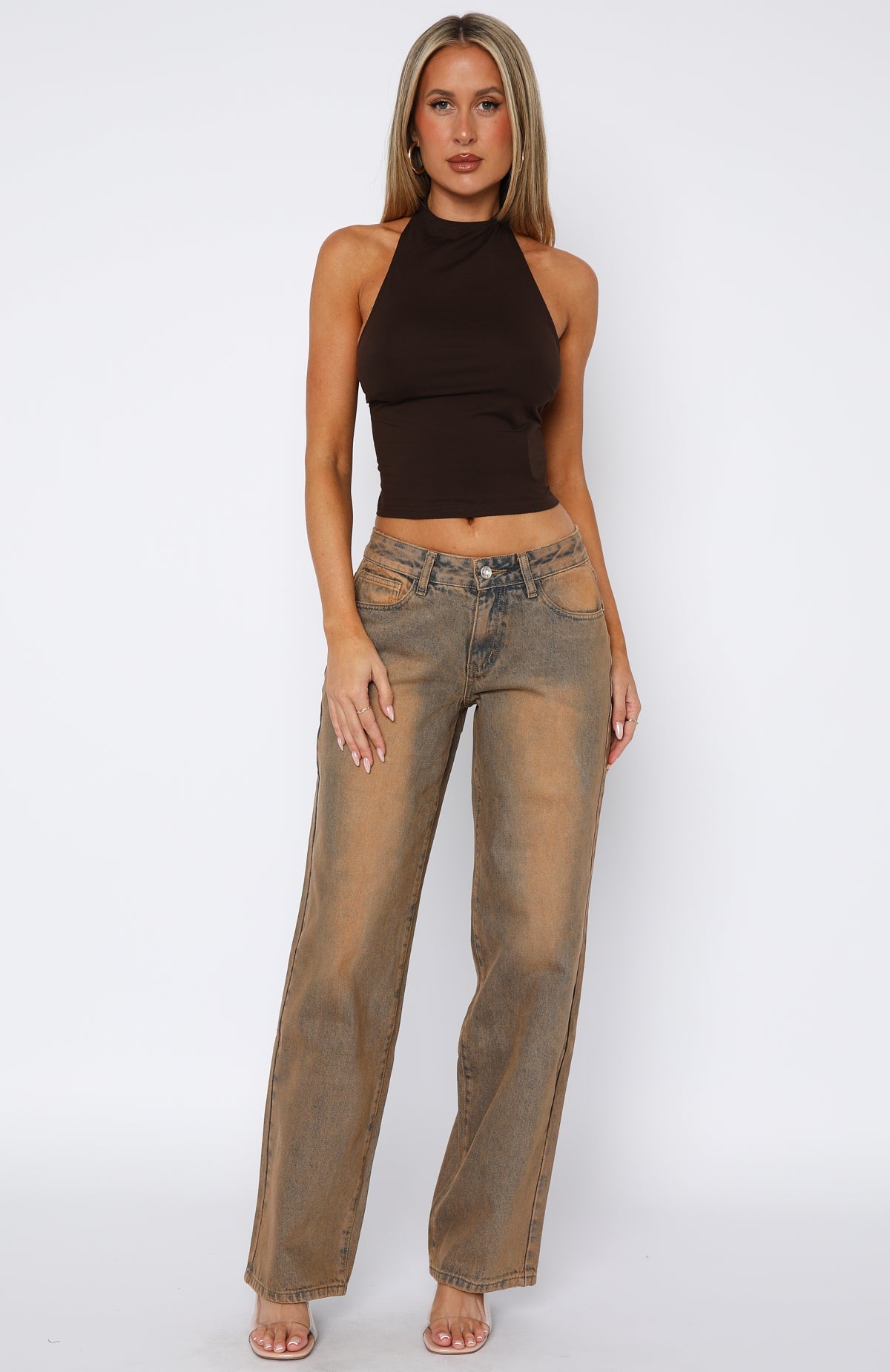 Low Rise Wide Clay Jeans