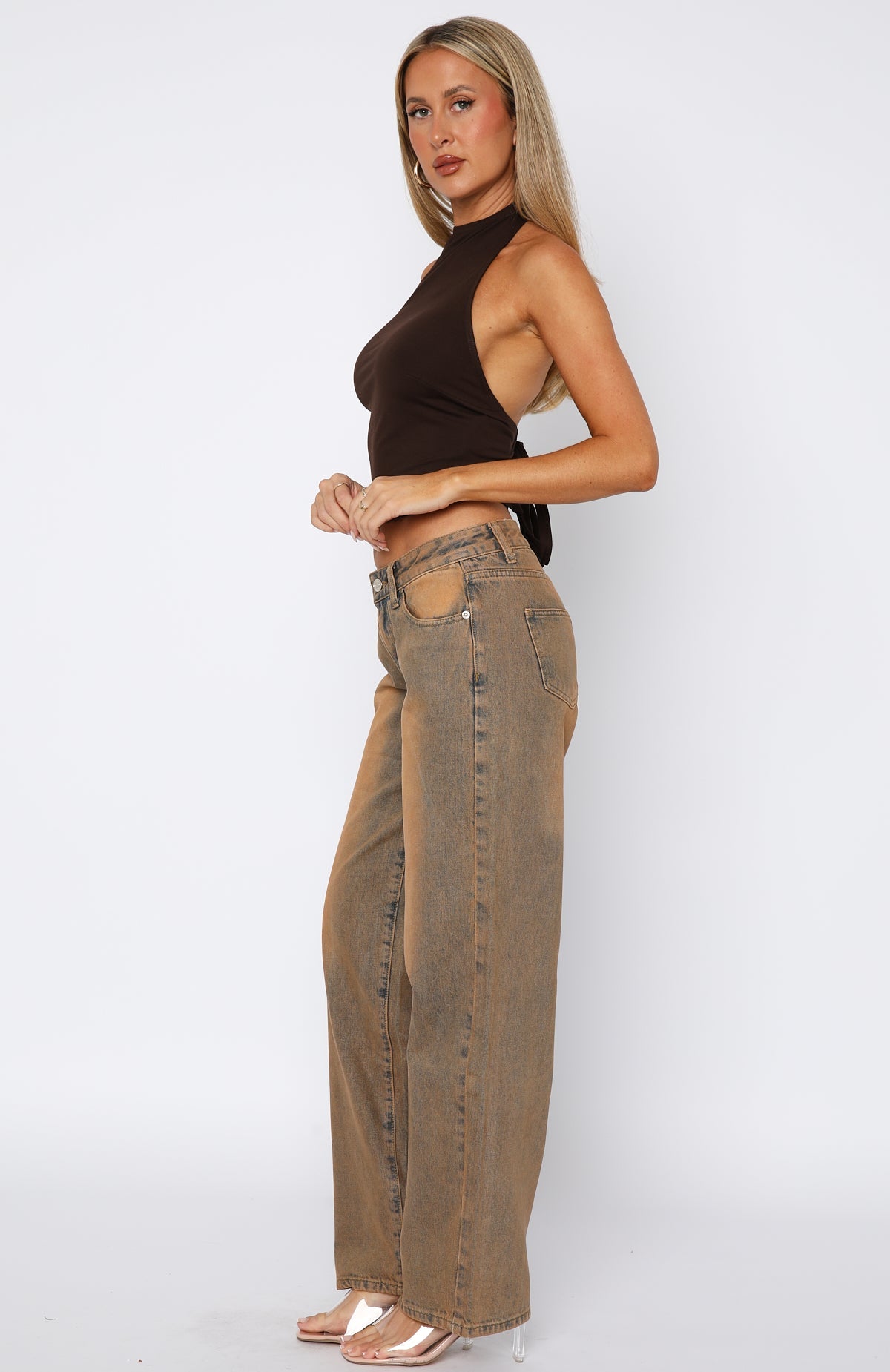 Low Rise Wide Clay Jeans