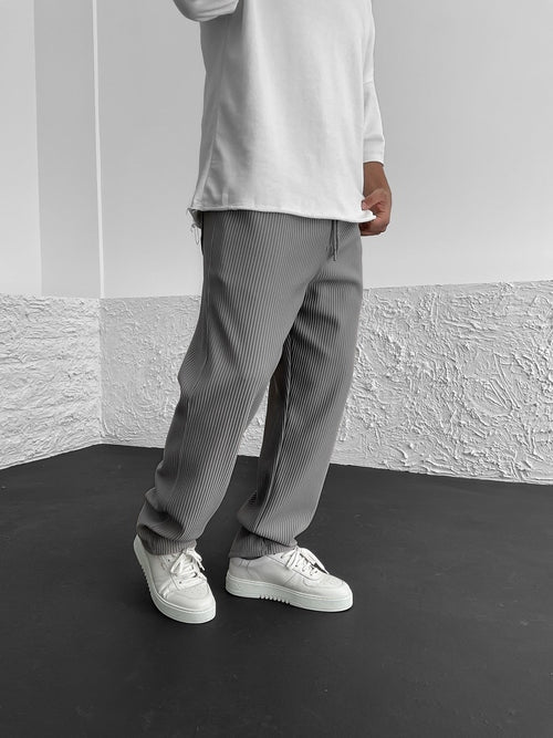 Zenova™ Sven | Essential Tapered Sweatpants med dragsko Grå