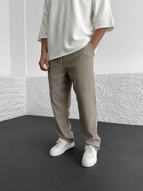 Zenova™ Sven | Essential Tapered Sweatpants med dragsko Grå