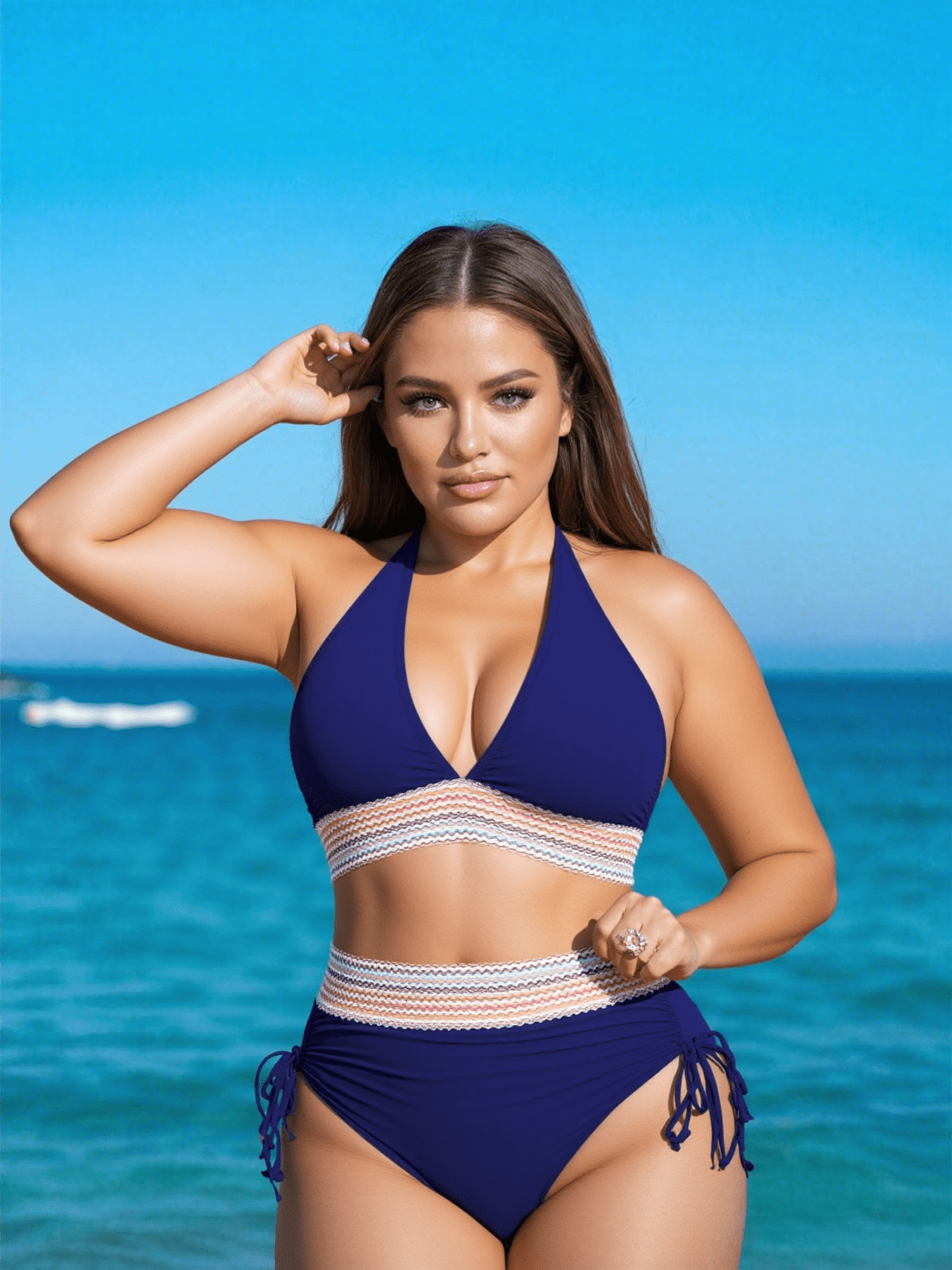 Zenova™ Lorine | Elegant skulpturell bikini med hög midja