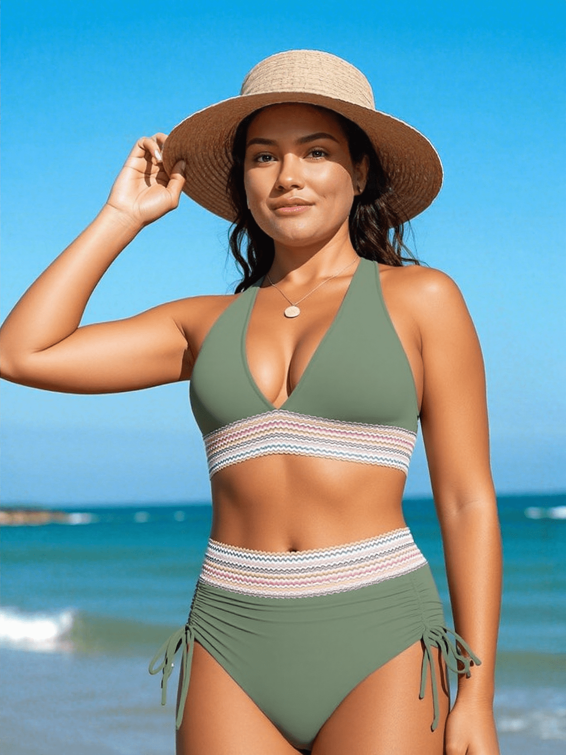 Zenova™ Lorine | Elegant skulpturell bikini med hög midja