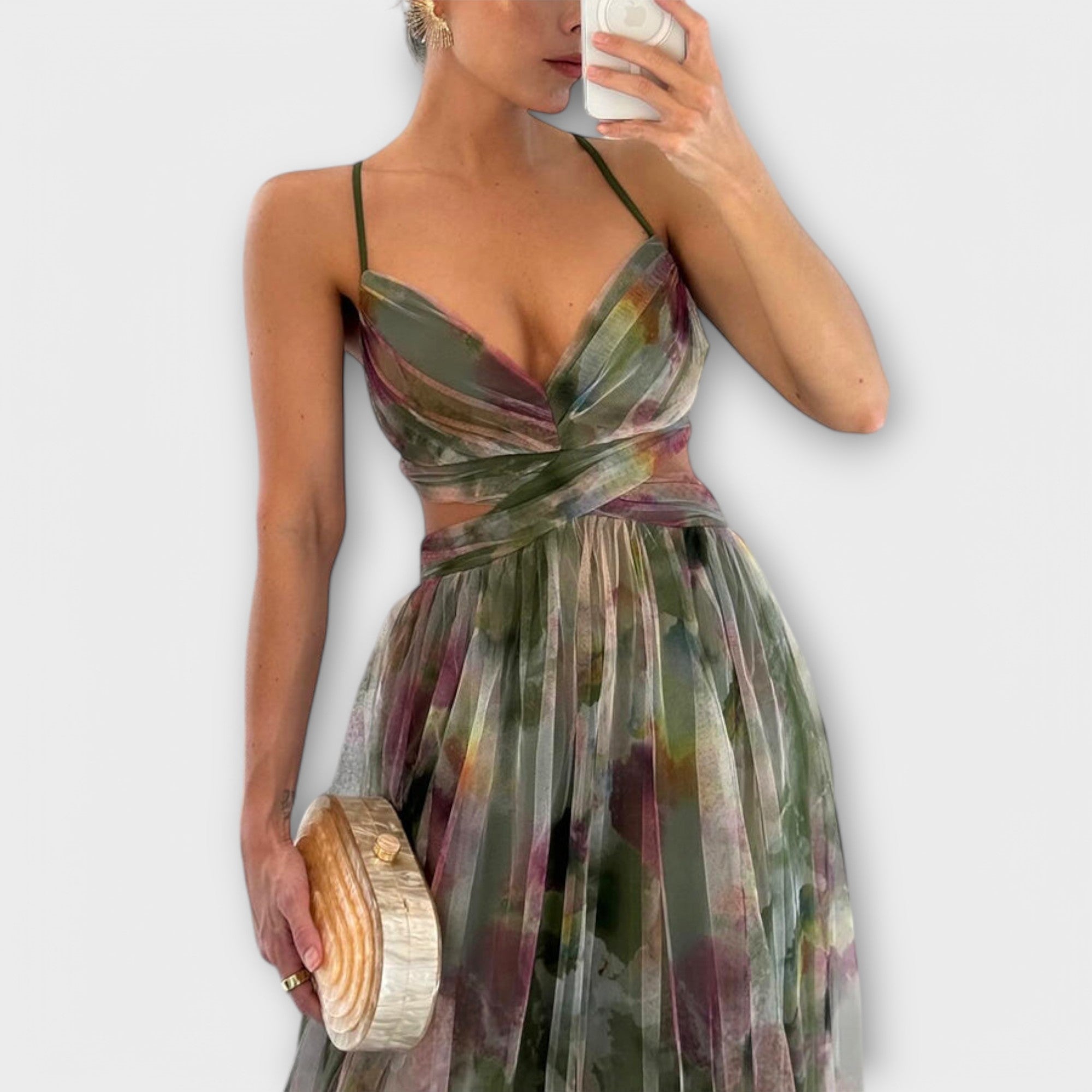 Beställ nu innan det är gZenova™ Sophia |Mesh Maxi Dressone!