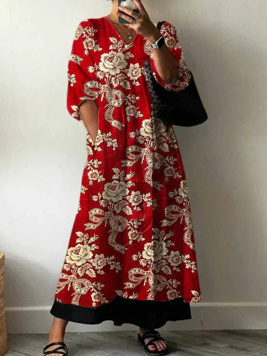 Maya™  Elegant Print Dress Clara