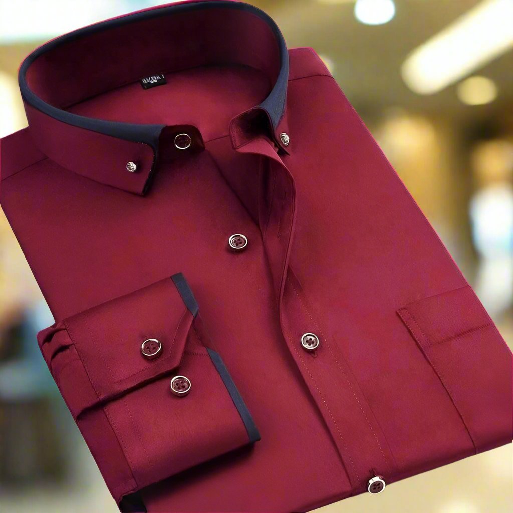 Zenova™ Sven| Camicia classica in cotone a maniche lunghe