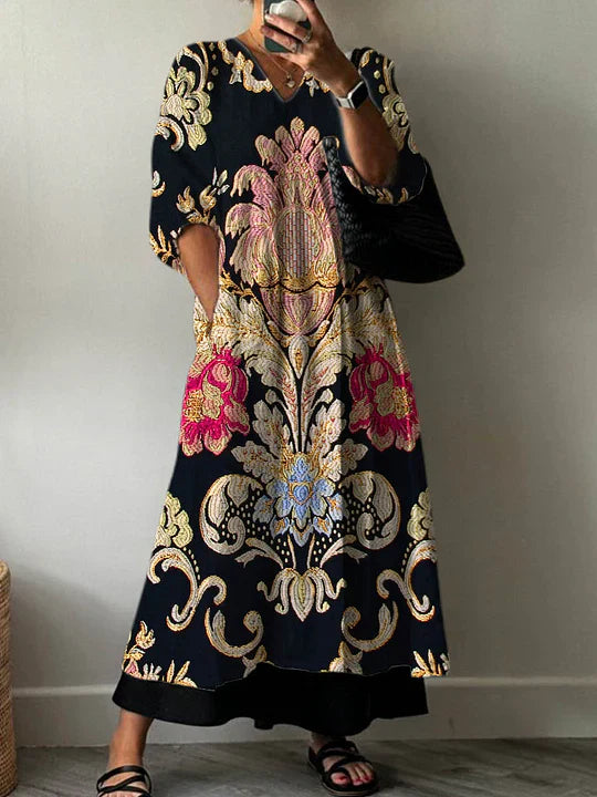 Maya™  Elegant Print Dress Clara