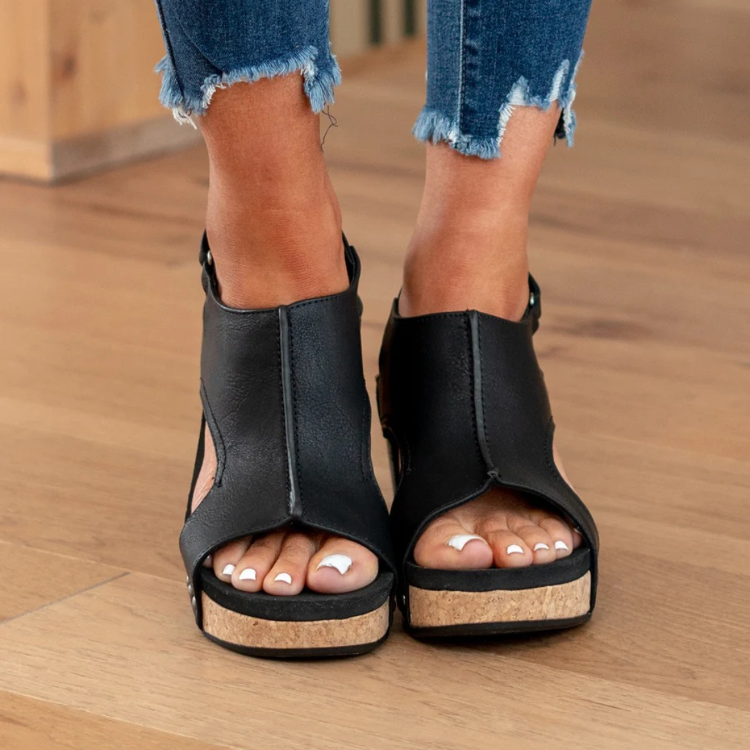 Zenova™ Sandy | Wedge-sandaler i mocka