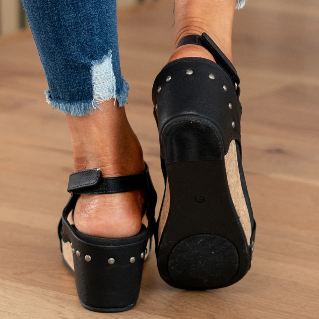 Zenova™ Sandy | Wedge-sandaler i mocka