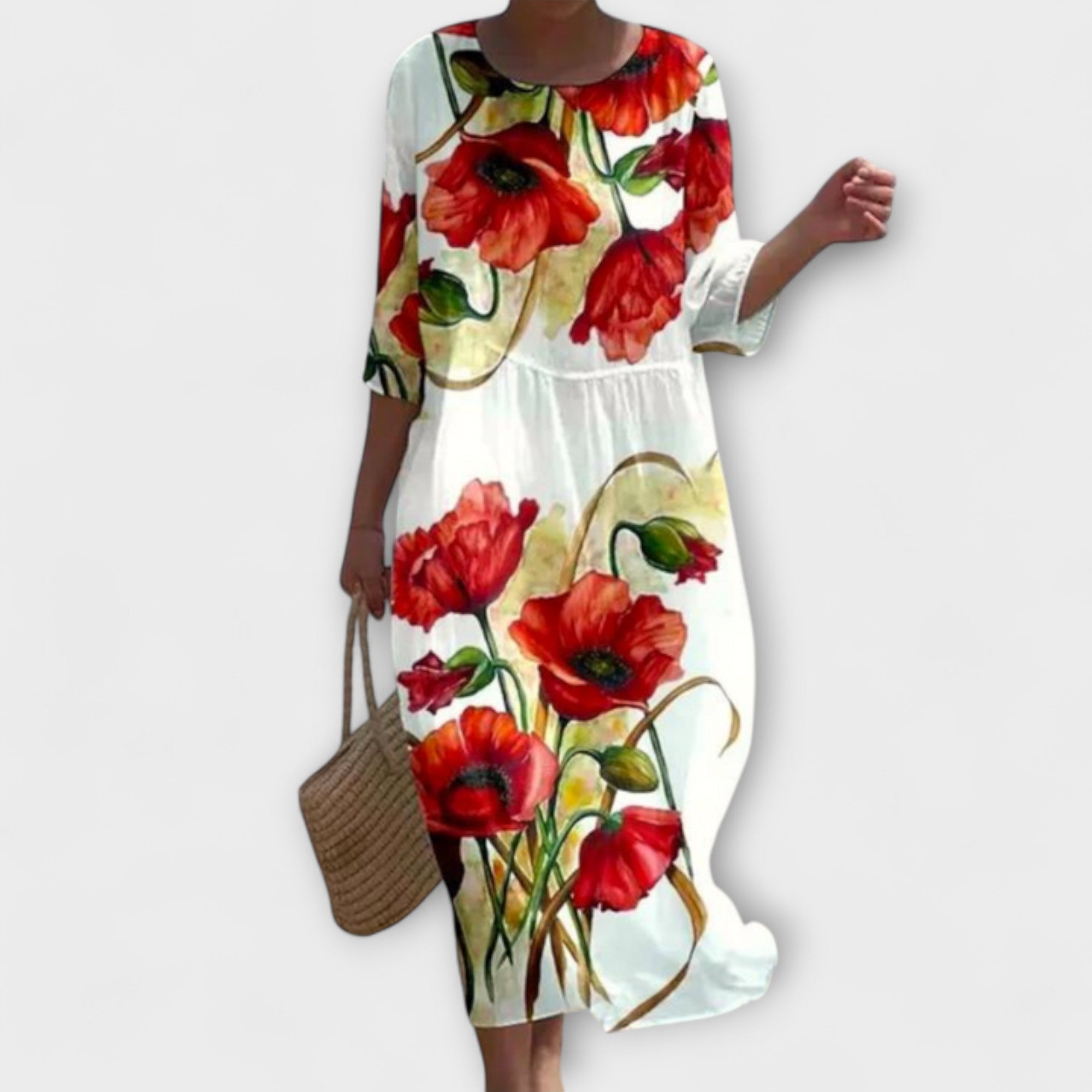 Zenova™ Mariah | Snygg blommig maxiklänning