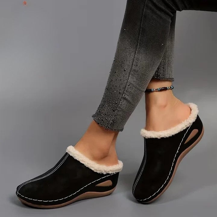 Nolla™ – Fur-Lined Slip-On Sandals