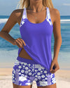 Zenova™ Mia | Baddräkt Tank Top Tryckt Boxer