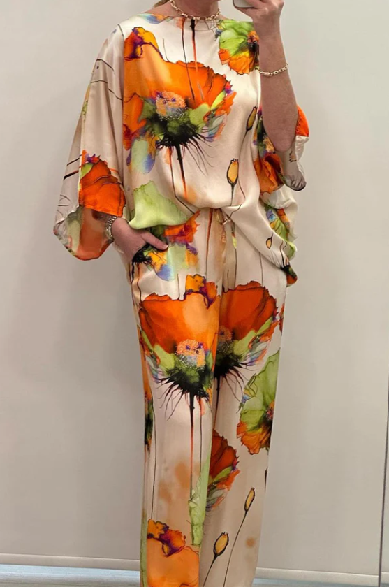 Zenova™ Tiana SUIT - TRYCK SATIN