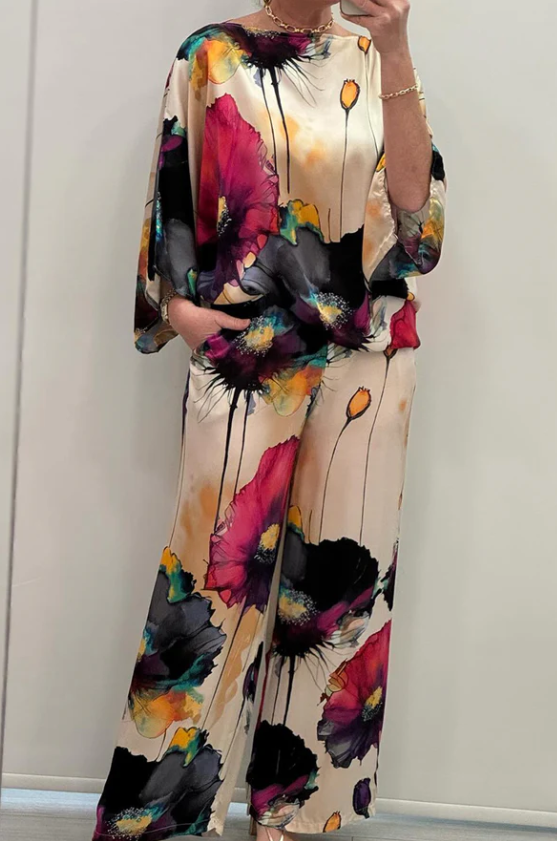 Zenova™ Tiana SUIT - TRYCK SATIN